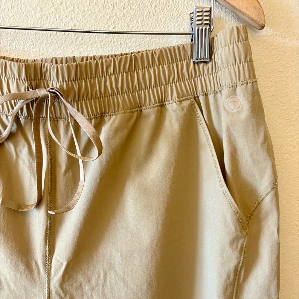Talbots Cropped Khaki Nylon Drawstring Pants - image 3